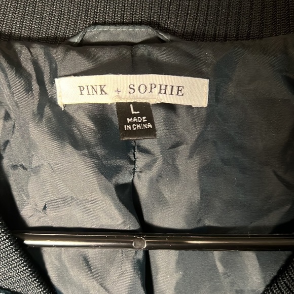 Pink + Sophie Blue Bomber Style Jacket - Picture 4 of 4